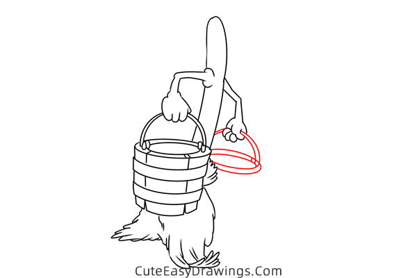 how to draw the broom from fantasia - www.cuteeasydrawings.com