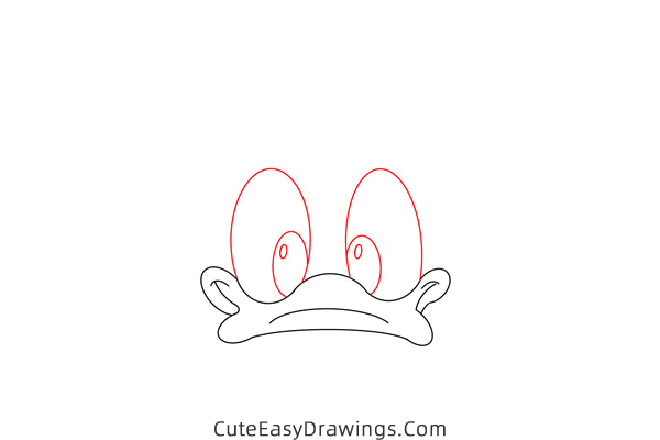 how to draw donald duck face - www.cuteeasydrawings.com