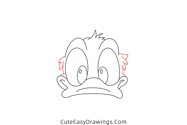 how to draw donald duck face - www.cuteeasydrawings.com