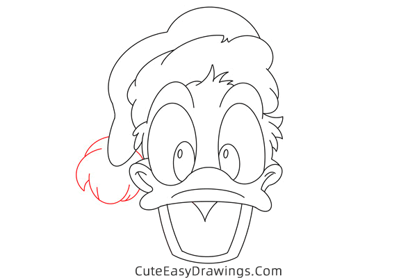 how to draw donald duck face - www.cuteeasydrawings.com