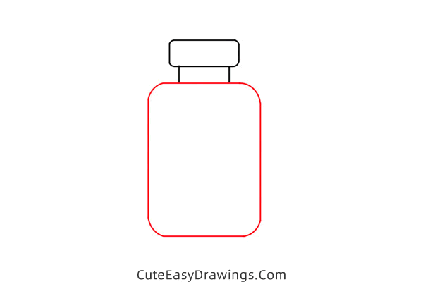 how to draw a medicine bottle - www.cuteeasydrawings.com