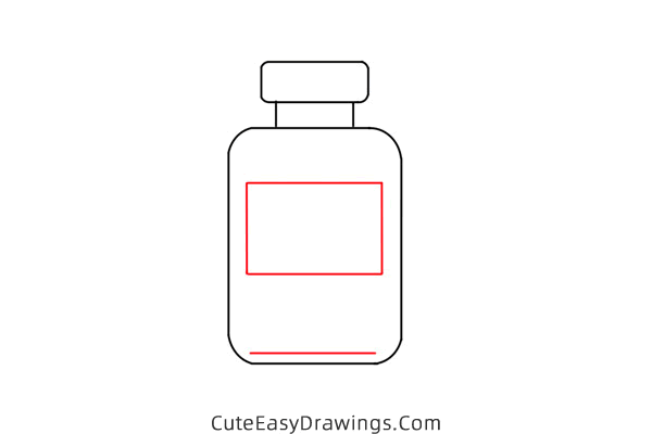 how to draw a medicine bottle - www.cuteeasydrawings.com