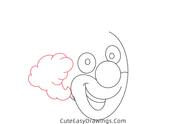 how to draw a clown head - www.cuteeasydrawings.com