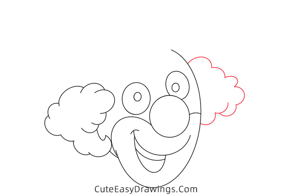 how to draw a clown head - www.cuteeasydrawings.com