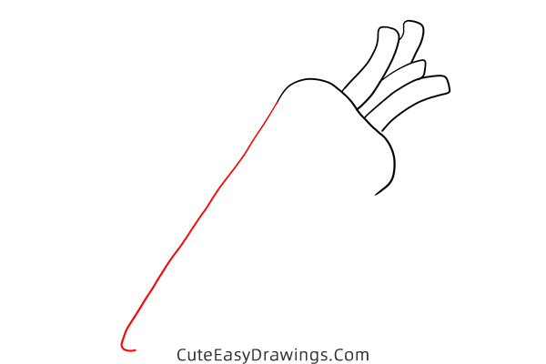 how to draw a carrot easy - www.cuteeasydrawings.com