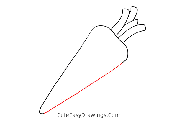 how to draw a carrot easy - www.cuteeasydrawings.com