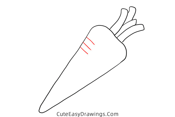 how to draw a carrot easy - www.cuteeasydrawings.com