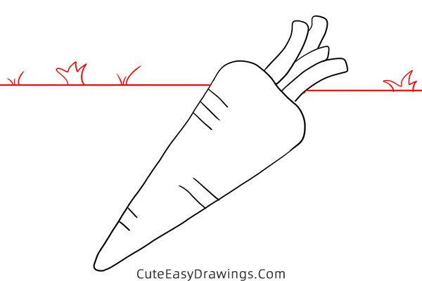 how to draw a carrot easy - www.cuteeasydrawings.com