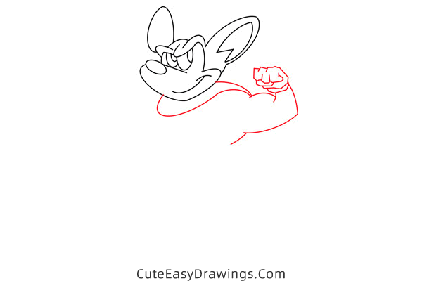 how to draw mighty mouse - www.cuteeasydrawings.com