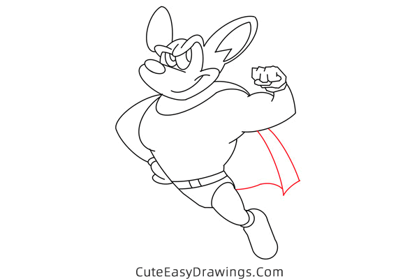 how to draw mighty mouse - www.cuteeasydrawings.com