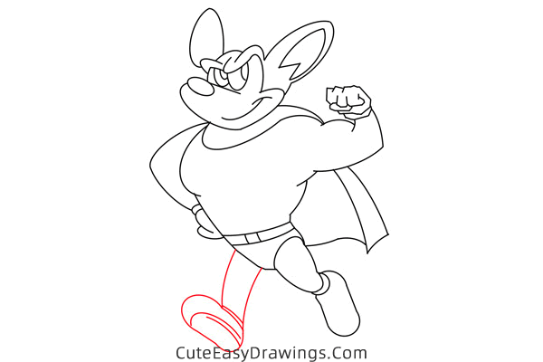 how to draw mighty mouse - www.cuteeasydrawings.com