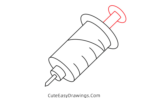 how to draw a syringe - www.cuteeasydrawings.com