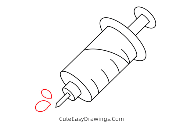 how to draw a syringe - www.cuteeasydrawings.com