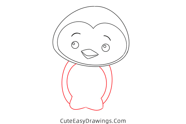 how to draw a penguin - www.cuteeasydrawings.com