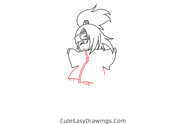 how to draw deidara from naruto - www.cuteeasydrawings.com