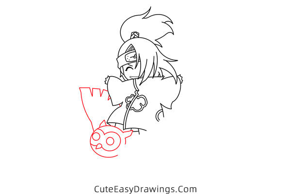 how to draw deidara from naruto - www.cuteeasydrawings.com