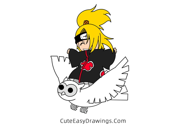 how to draw deidara from naruto - www.cuteeasydrawings.com