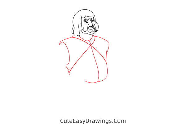 how to draw the huntsman from snow white - www.cuteeasydrawings.com