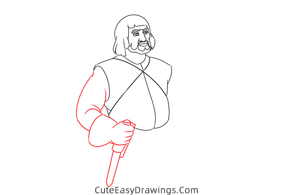 how to draw the huntsman from snow white - www.cuteeasydrawings.com