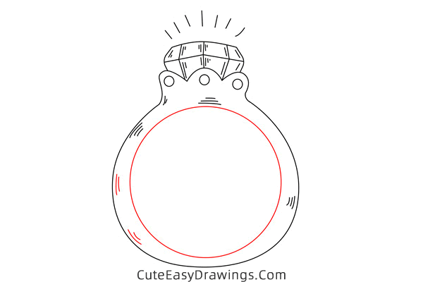 how to draw a diamond ring - www.cuteeasydrawings.com