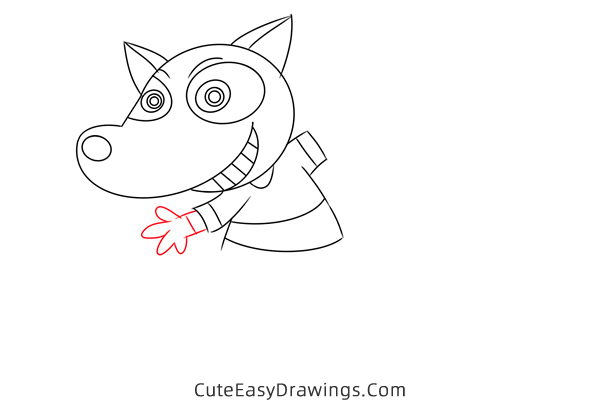 how to draw a cartoon raccoon - www.cuteeasydrawings.com