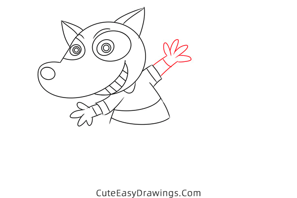 how to draw a cartoon raccoon - www.cuteeasydrawings.com