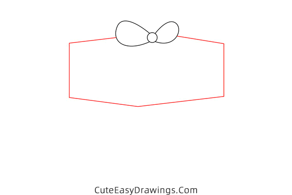 how to draw a gift box - www.cuteeasydrawings.com