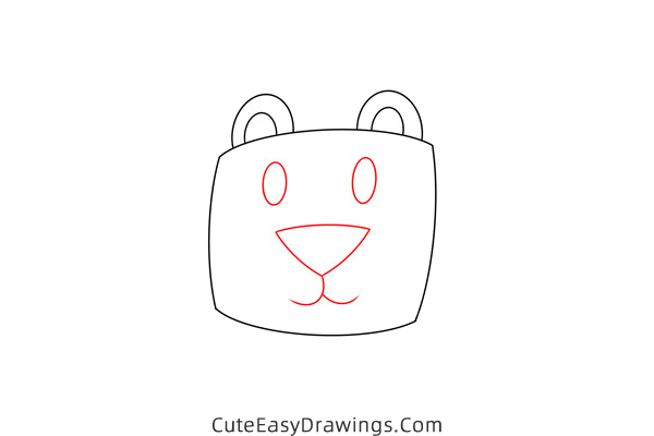 how to draw a lion head - www.cuteeasydrawings.com