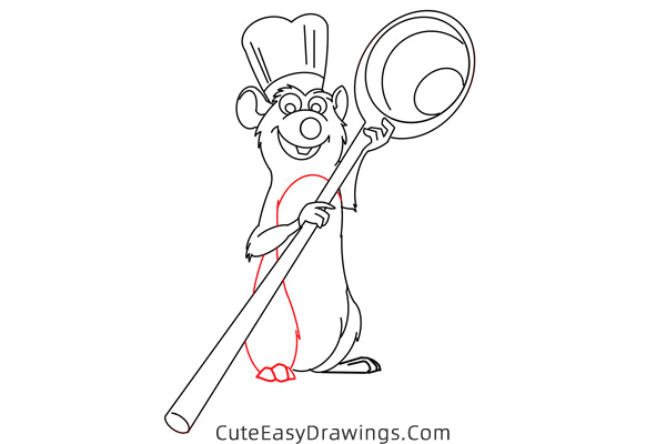 how to draw remy from ratatouille - www.cuteeasydrawings.com