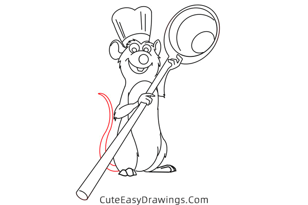 how to draw remy from ratatouille - www.cuteeasydrawings.com