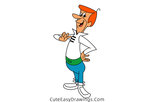 how to draw george jetson - www.cuteeasydrawings.com