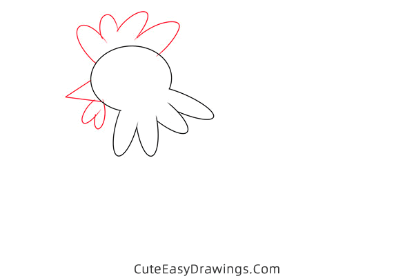 how to draw a hen - www.cuteeasydrawings.com