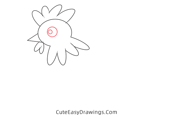 how to draw a hen - www.cuteeasydrawings.com