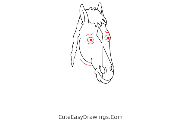 how to draw boJack horseman - www.cuteeasydrawings.com