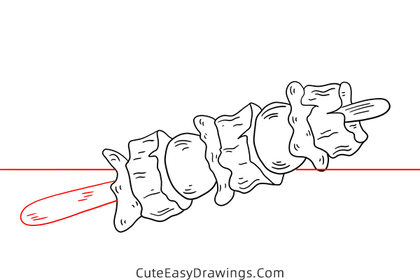 how to draw a kebab - www.cuteeasydrawings.com