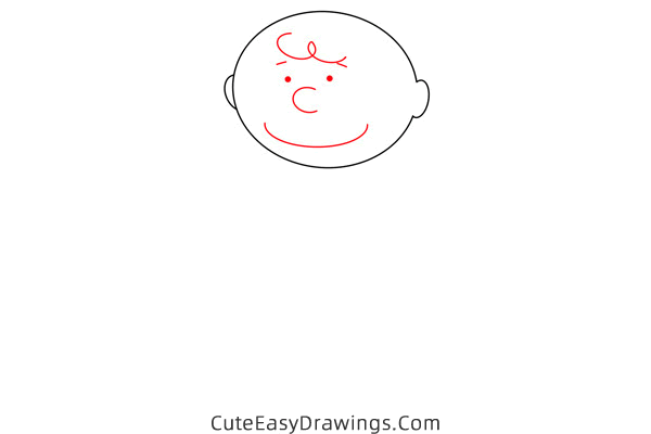 how to draw charlie brown - www.cuteeasydrawings.com