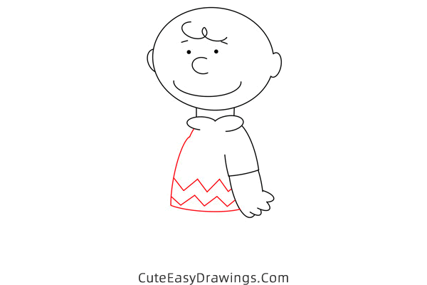 how to draw charlie brown - www.cuteeasydrawings.com