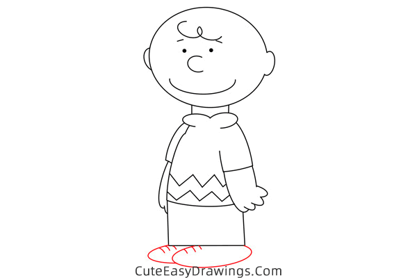 how to draw charlie brown - www.cuteeasydrawings.com