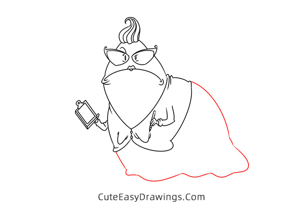 how to draw roz from monsters inc - www.cuteeasydrawings.com