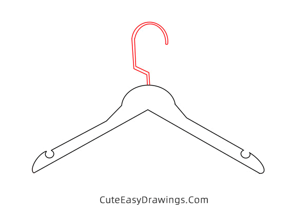 how to draw a hanger - www.cuteeasydrawings.com