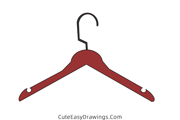 how to draw a hanger - www.cuteeasydrawings.com