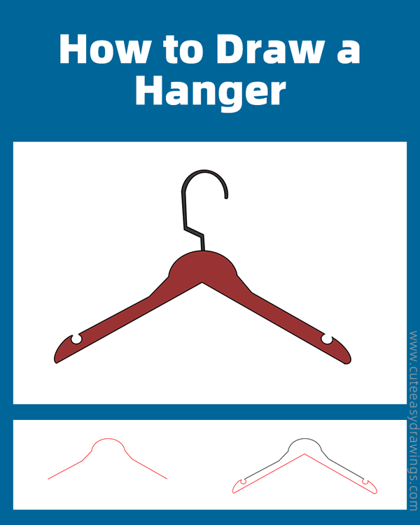 how to draw a hanger - www.cuteeasydrawings.com