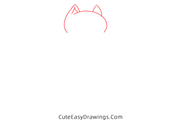 how to draw a winter cat - www.cuteeasydrawings.com