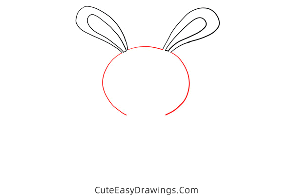 how to draw an easter bunny with an egg - www.cuteeasydrawings.com