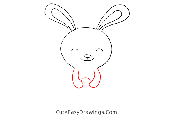 how to draw an easter bunny with an egg - www.cuteeasydrawings.com