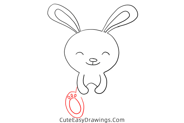 how to draw an easter bunny with an egg - www.cuteeasydrawings.com