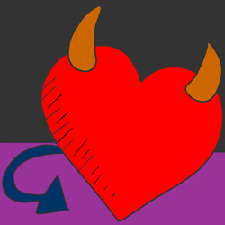 How to Draw a Devil Heart Step by Step