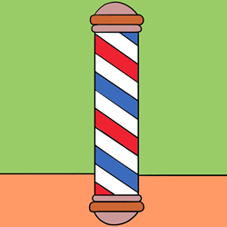 How to Draw a Barber Pole Step by Step