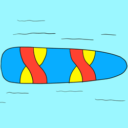 How to Draw a Surfboard Easy Step by Step