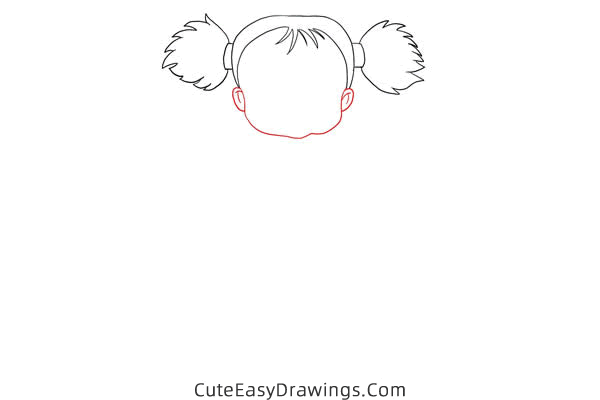 how to draw mei from my neighbor totoro - www.cuteeasydrawings.com